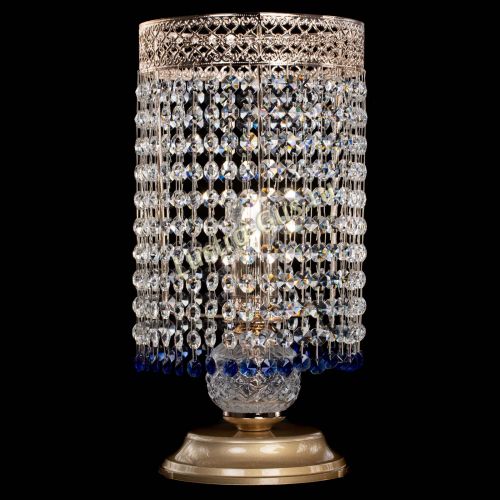 Настольная лампа Венеция оптикон №1 синяя в Саратове Гусь Хрустальный