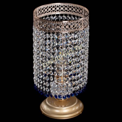 Настольная лампа Венеция оптикон №1 синяя в Саратове Гусь Хрустальный