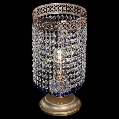 Настольная лампа Венеция оптикон №1 синяя в Саратове Гусь Хрустальный