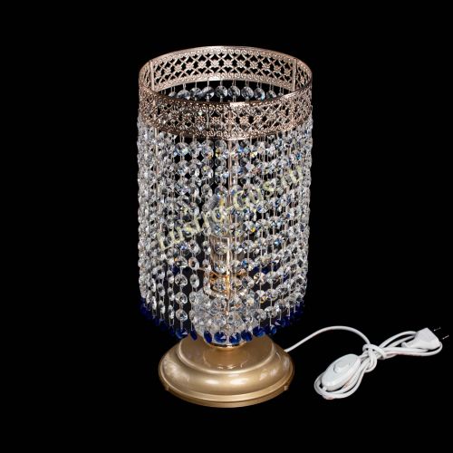 Настольная лампа Венеция оптикон №1 синяя в Саратове Гусь Хрустальный