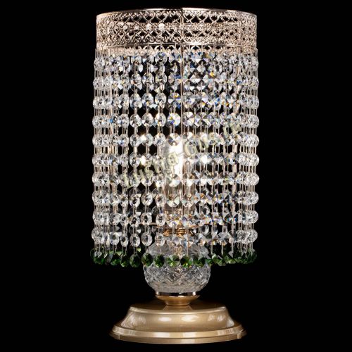 Настольная лампа Венеция оптикон №1 зеленая в Саратове Гусь Хрустальный