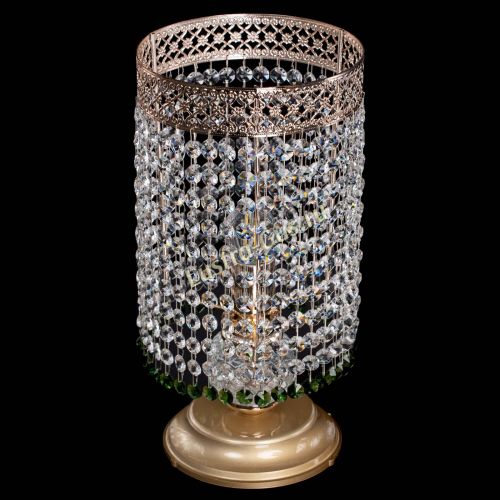 Настольная лампа Венеция оптикон №1 зеленая в Саратове Гусь Хрустальный