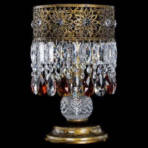 Настольная лампа Восток с пластинками под бронзу Чайная в Саратове Гусь Хрустальный