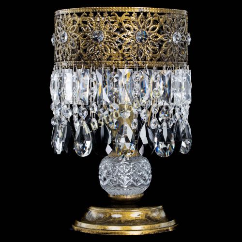 Настольная лампа Восток с пластинками под бронзу Черная в Саратове Гусь Хрустальный