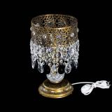 Настольная лампа Восток с пластинками под бронзу Черная в Саратове