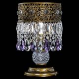 Настольная лампа Восток с пластинками под бронзу Фиолетовая в Саратове