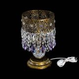 Настольная лампа Восток с пластинками под бронзу Фиолетовая в Саратове