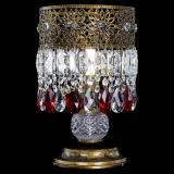 Настольная лампа Восток с пластинками под бронзу Красная в Саратове