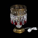 Настольная лампа Восток с пластинками под бронзу Красная в Саратове