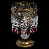 Настольная лампа Восток с пластинками под бронзу Красная в Саратове