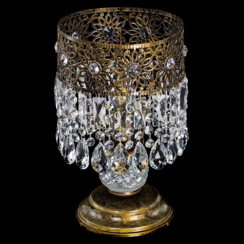 Настольная лампа Восток с пластинками под бронзу в Саратове Гусь Хрустальный