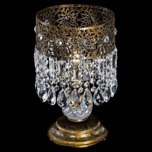 Настольная лампа Восток с пластинками под бронзу в Саратове Гусь Хрустальный