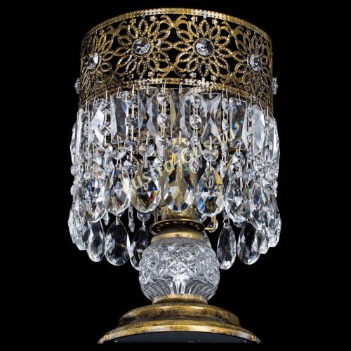 Настольная лампа Восток с пластинками под бронзу в Саратове Гусь Хрустальный