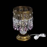 Настольная лампа Восток с пластинками под бронзу Розовая в Саратове