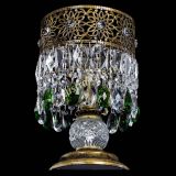 Настольная лампа Восток с пластинками под бронзу Зеленая в Саратове