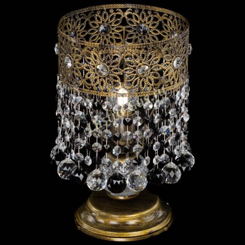 Настольная лампа Восток с шарами под бронзу Черная в Саратове Гусь Хрустальный