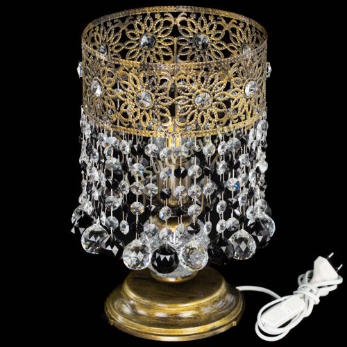 Настольная лампа Восток с шарами под бронзу Черная в Саратове Гусь Хрустальный