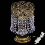 Настольная лампа Восток с шарами под бронзу Фиолетовая в Саратове