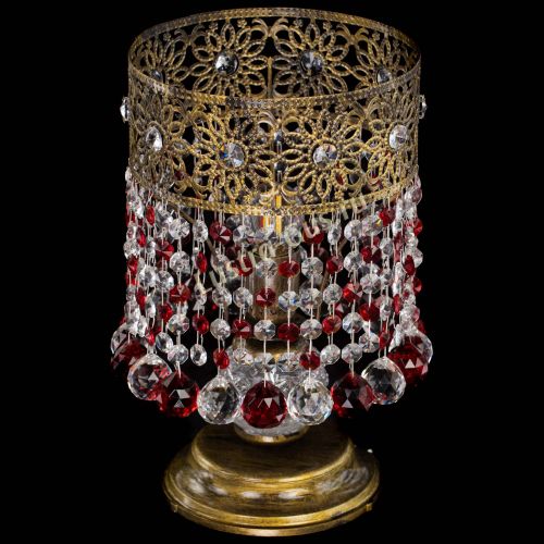Настольная лампа Восток с шарами под бронзу Красная в Саратове Гусь Хрустальный