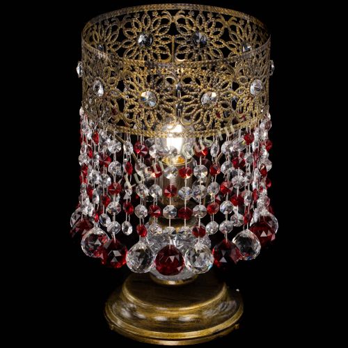Настольная лампа Восток с шарами под бронзу Красная в Саратове Гусь Хрустальный