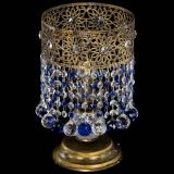 Настольная лампа Восток с шарами под бронзу Синяя в Саратове