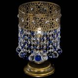 Настольная лампа Восток с шарами под бронзу Синяя в Саратове