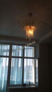 Люстра Хрустальные брызги с подвесом журавлик черный в Саратове отзыв и фото покупателя