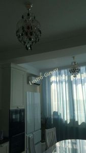 Люстра Хрустальные брызги с подвесом журавлик черный в Саратове отзыв и фото покупателя