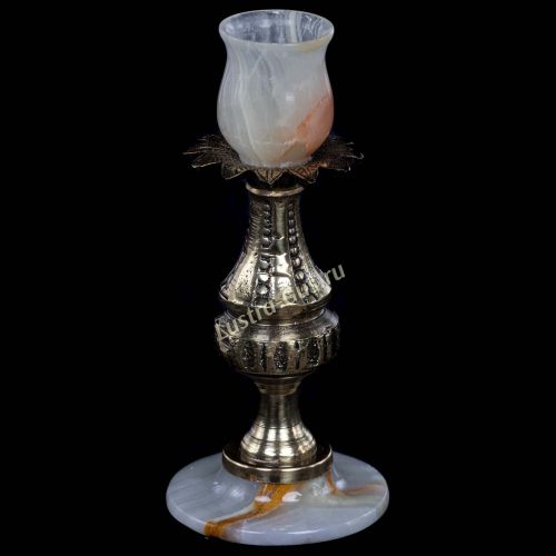 Подсвечник бронзовый Оникс №1 в Саратове Гусь Хрустальный