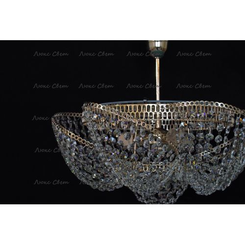 Люстра Космос 3 лампы с подвесом в Саратове Гусь Хрустальный