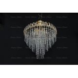 Люстра Капель Лепесток обтикон подвесная (собрана под конус) в Саратове