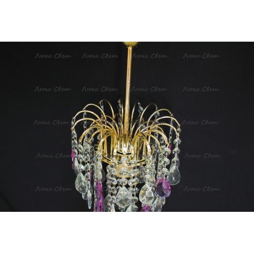 Люстра Зима журавлик фиолетовая в Саратове Гусь Хрустальный