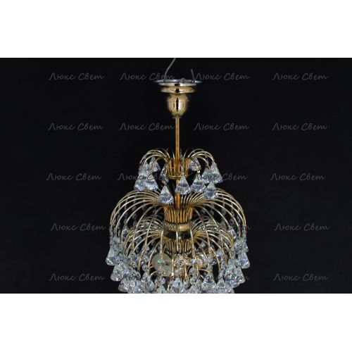 Люстра Хрустальные брызги с подвесом конус 40 мм в Саратове Гусь Хрустальный