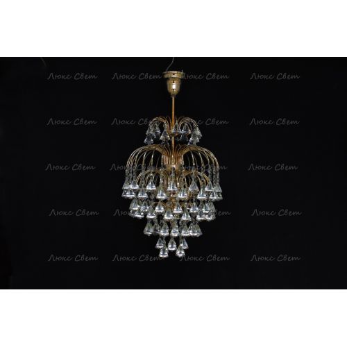 Люстра Хрустальные брызги с подвесом конус 40 мм в Саратове Гусь Хрустальный