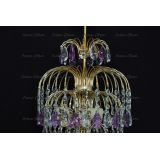 Люстра Хрустальные брызги с подвесом журавлик фиолетовый в Саратове