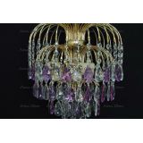 Люстра Хрустальные брызги с подвесом журавлик фиолетовый в Саратове