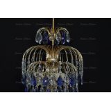 Люстра Хрустальные брызги с подвесом журавлик синий в Саратове