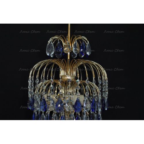 Люстра Хрустальные брызги с подвесом журавлик синий в Саратове Гусь Хрустальный