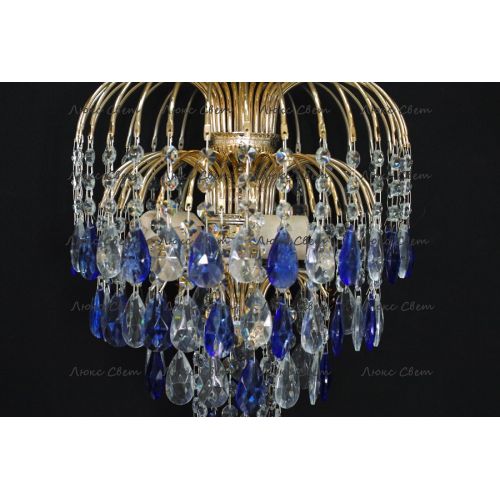 Люстра Хрустальные брызги с подвесом журавлик синий в Саратове Гусь Хрустальный