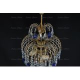 Люстра Хрустальные брызги с подвесом журавлик синий в Саратове