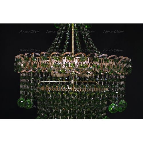 Люстра Натали Софья зеленая в Саратове Гусь Хрустальный