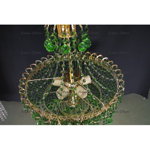 Люстра Натали Софья зеленая в Саратове Гусь Хрустальный