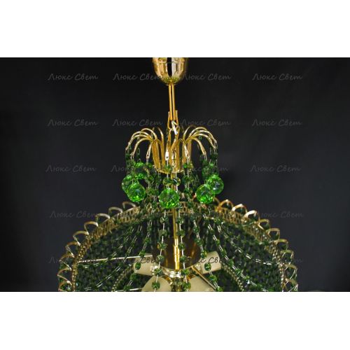 Люстра Натали Софья зеленая в Саратове Гусь Хрустальный