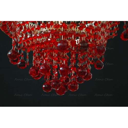 Люстра Натали Софья красная  в Саратове Гусь Хрустальный