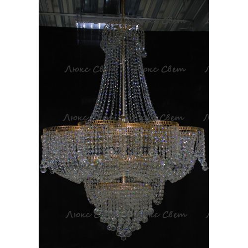 Люстра Лотос с подвесом диаметр 1000 мм высота1500 мм в Саратове Гусь Хрустальный