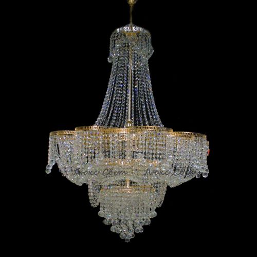 Люстра Лотос с подвесом диаметр 1000 мм высота1500 мм в Саратове Гусь Хрустальный