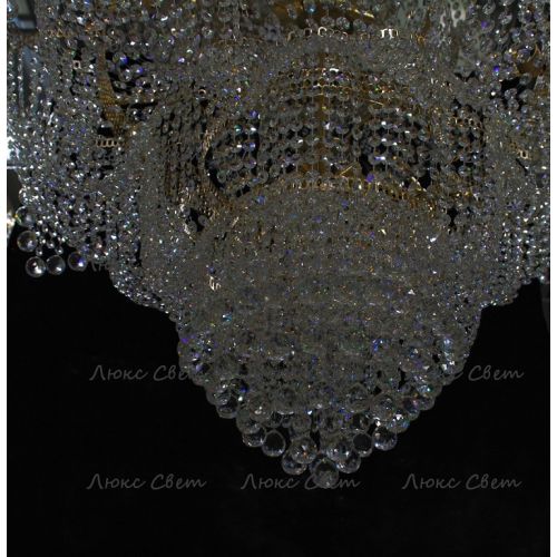 Люстра Лотос с подвесом диаметр 1000 мм высота1500 мм в Саратове Гусь Хрустальный