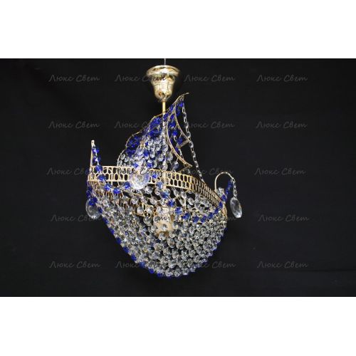 Люстра Корвет 1 ламповый синий в Саратове Гусь Хрустальный