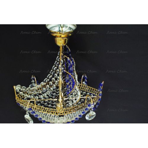 Люстра Корвет 1 ламповый синий в Саратове Гусь Хрустальный