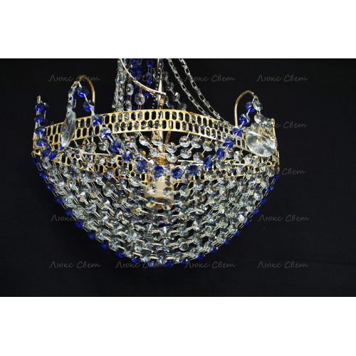 Люстра Корвет 1 ламповый синий в Саратове Гусь Хрустальный